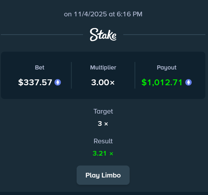 Went for the 3x to save my balance and I'm mfing back