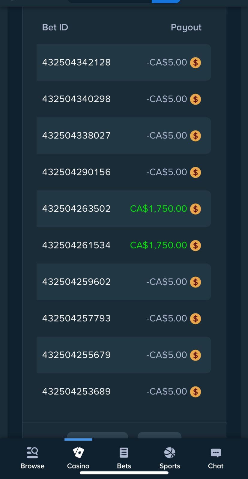 How rare is this back to back Keno hit?