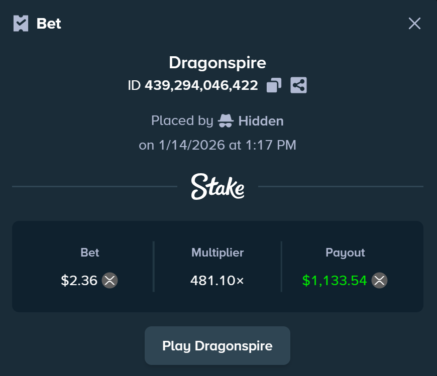 No thousand X this time but I'll take it